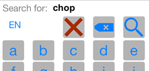 Search- English keyboard